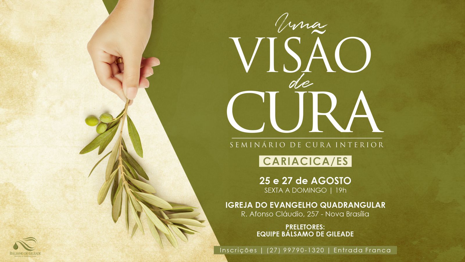 Seminário “Uma Visão de Cura” em Cariacica/ES PIPE Nova Brasília Seminário “Uma Visão de Cura” em Cariacica/ES PIPE Nova Brasília